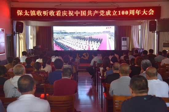 保太镇组织收看庆祝中国共产党 成立100周年大会(图1)