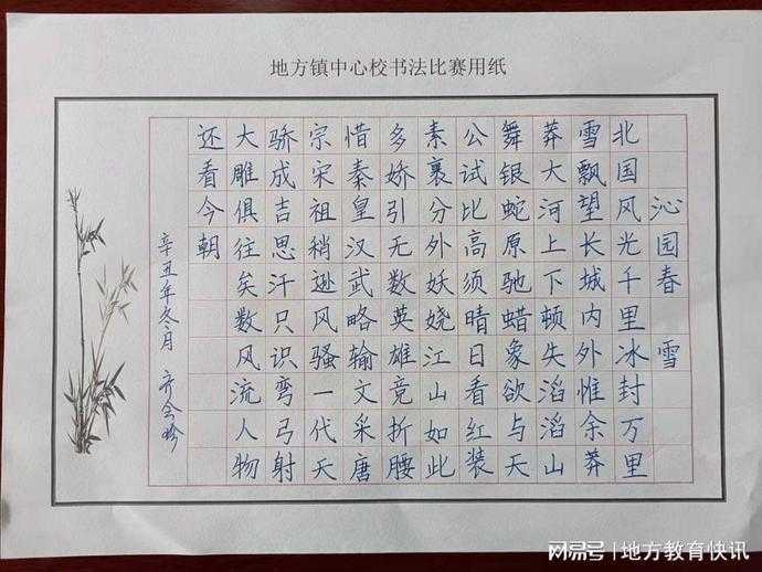 地方镇中心校举行教师书法比赛暨基本功展示活动(图3)