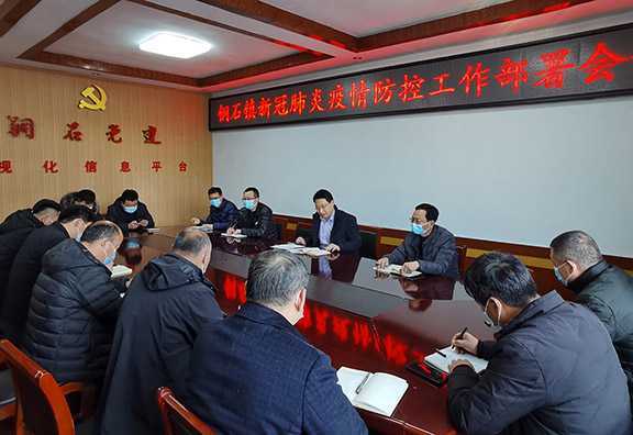 平邑县铜石镇组织召开疫情防控工作推进会议(图1)