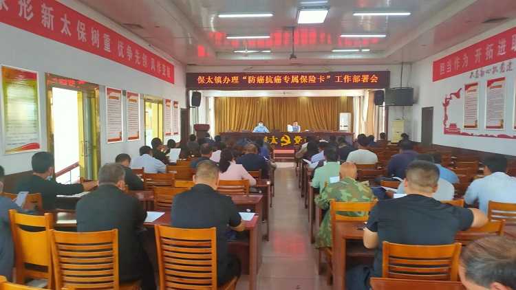 保太镇召开办理“防癌抗癌专属保险卡”工作部署会(图1)