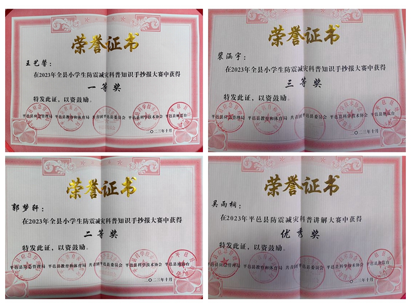 平邑县第二实验小学在市县防震减灾作品大赛中获佳绩(图2)