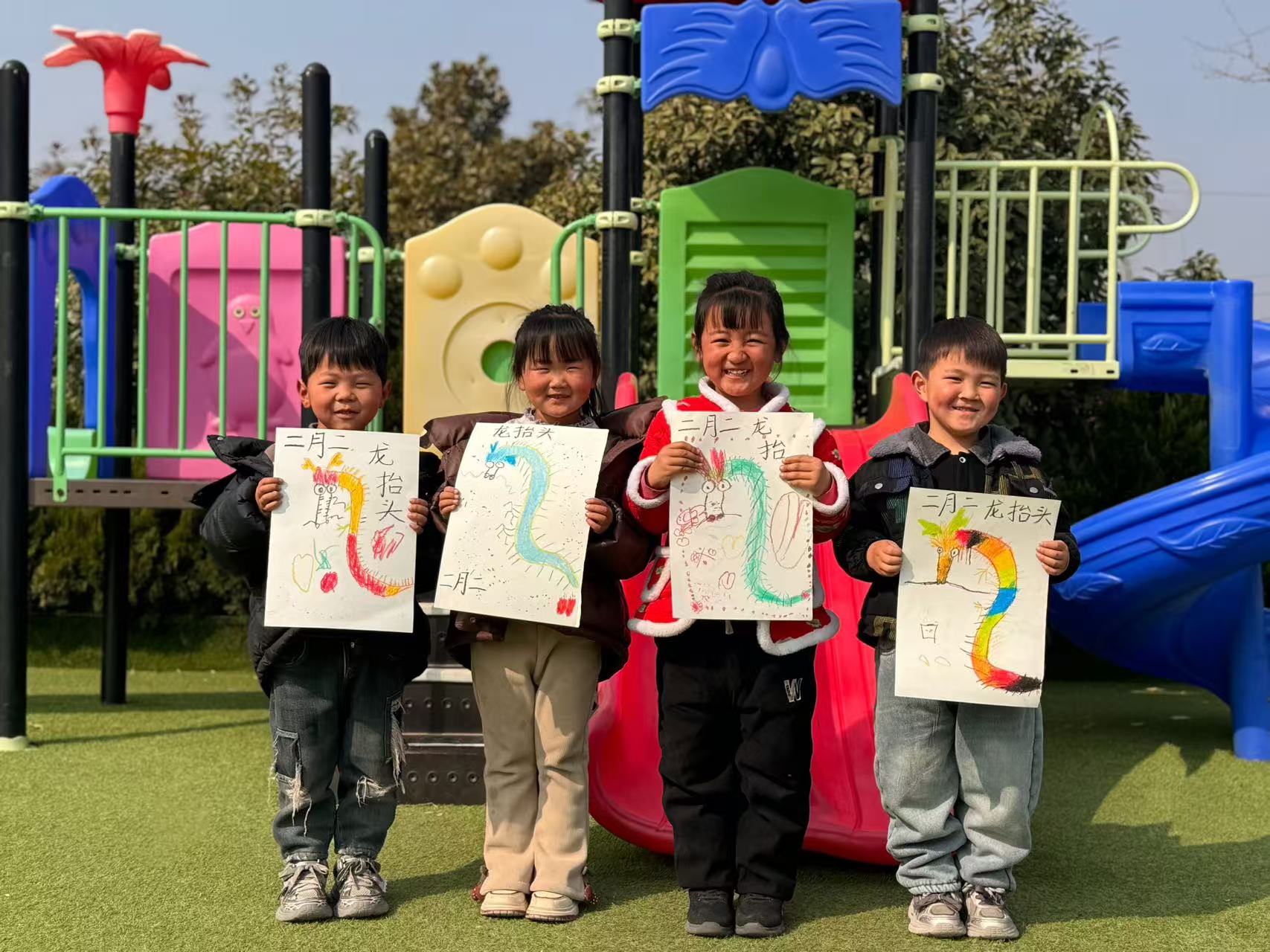地方镇王崮山完小幼儿园开展二月二龙抬头主题活动