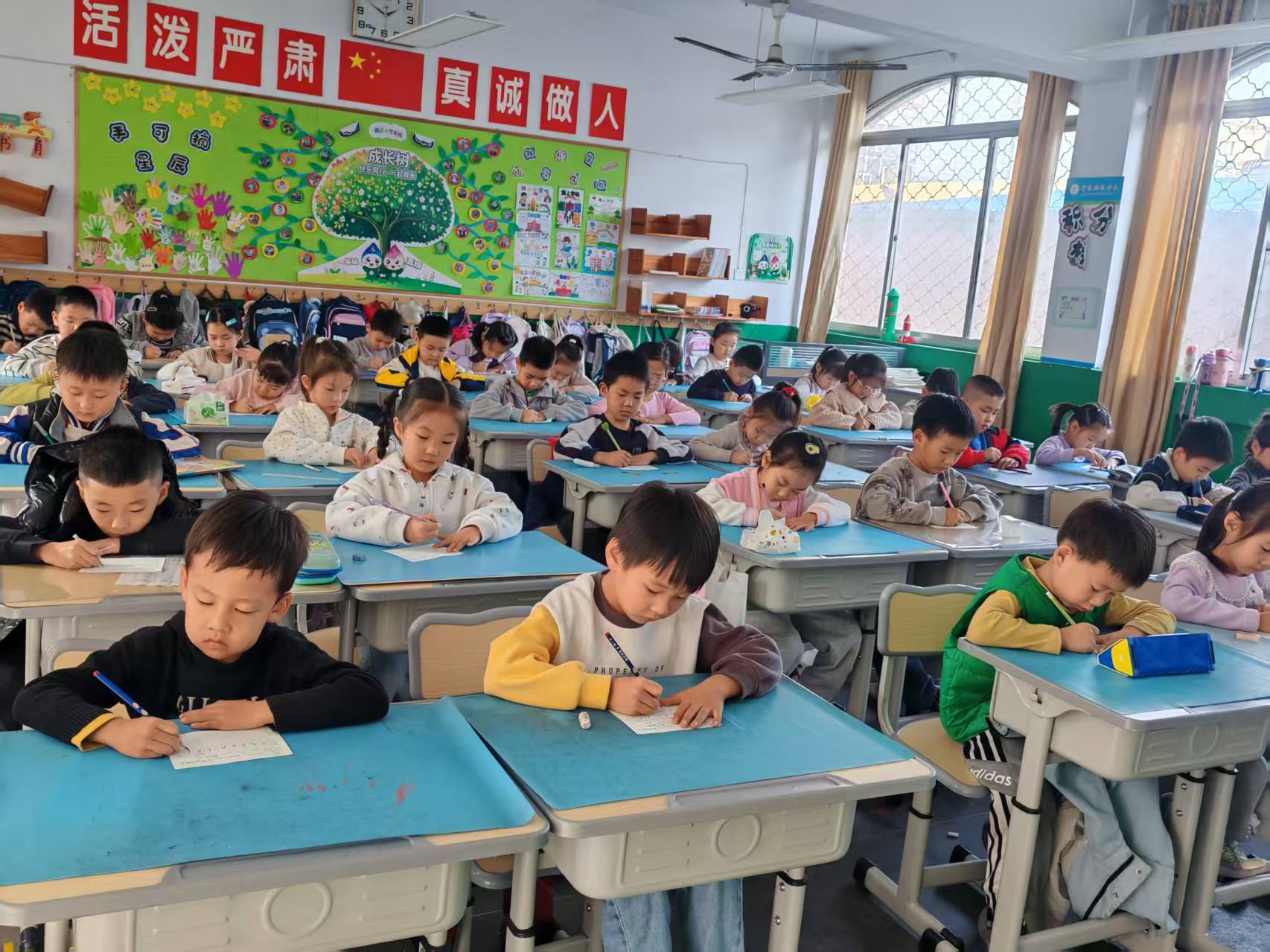 照片笔墨养习惯 规范润童心——平邑兴蒙学校一年级书写比赛(图1)